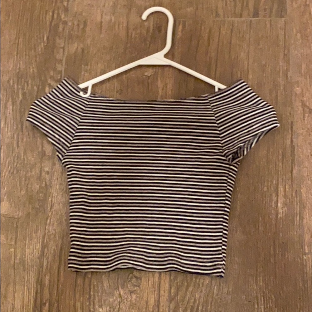 Brandy Melville Off-the-Shoulder Crop Top